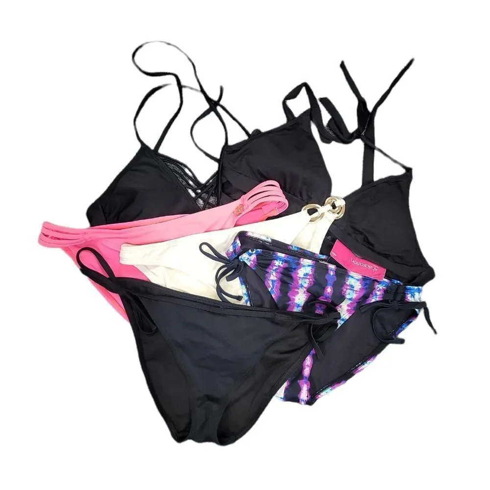 6 pieces swim tops and bottoms Size Medium